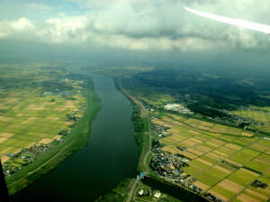 Beim Anflug auf Tokyo